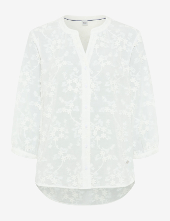 Articole femei - Bluza brodata bumbac femei BRAX VELIA alb model floral