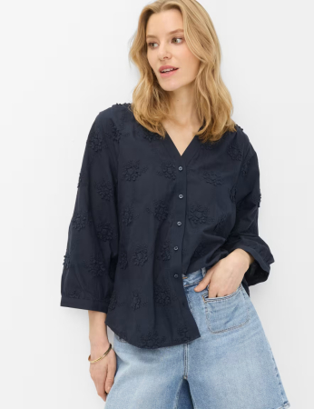 Bluza brodata bumbac femei BRAX VELIA  bleumarin [1]