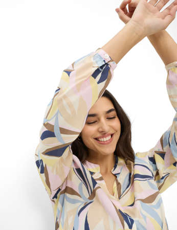 Bluza anchior femei BRA VIVI albastru/bej print floral [5]