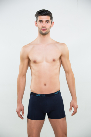 pijamale lenjerie de corp - Boxeri barbati MR. BIG 201 bleumarin