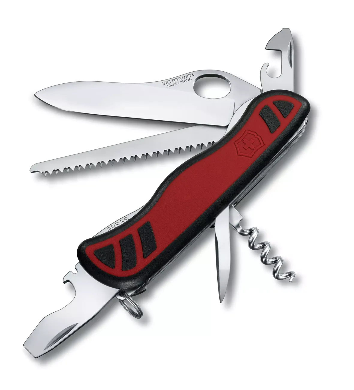 accesorii outdoor - Cutit de buzunar multifunctional VICTORINOX Forester M Grip 10 functii rosu/negru
