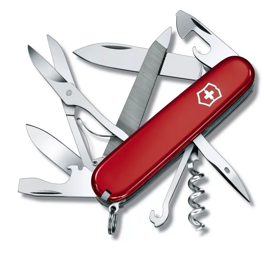 accesorii outdoor - Curit buzunar multifunctional VICTORINOX Mountaineer 18 functii rosu
