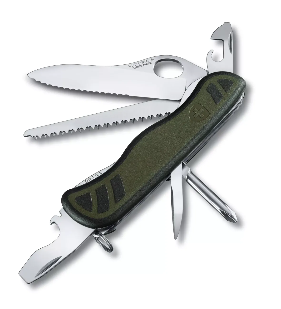 accesorii outdoor - Cutit de buzunar multifunctional VICTORINOX Swiss Soldier's 10 functii kaki/negru