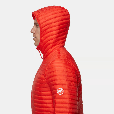 Jacheta puf ultra-usoara gluga barbati MAMMUT Broad Peak Light rosu [5]