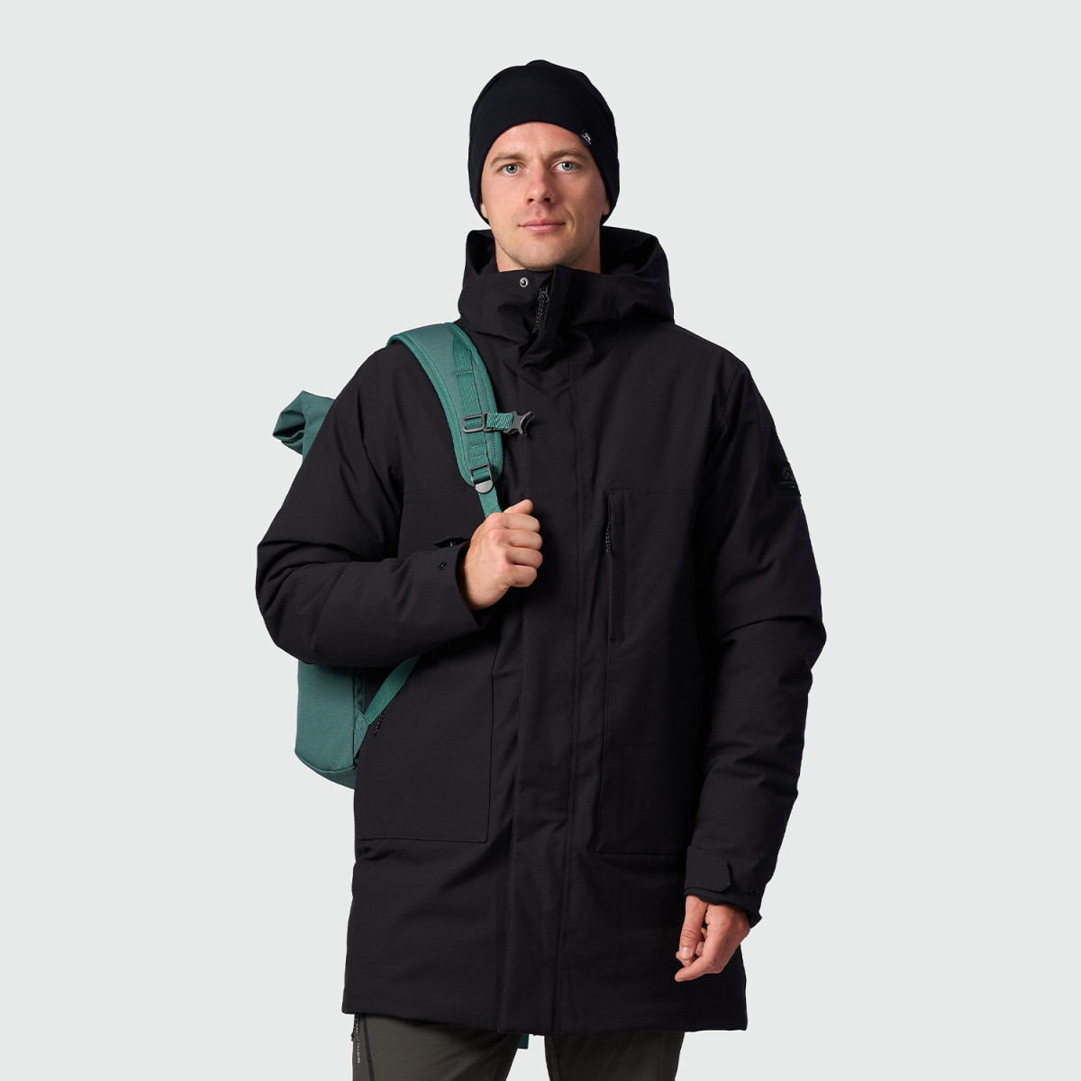 Outdoor - Jacheta lunga izolata 10K/10K gluga barbati NORTHFINDER DIOK negru