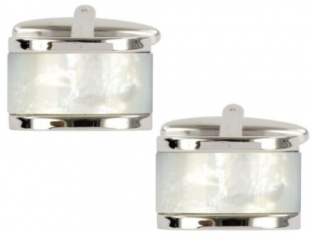 Accesorii - Butoni camasa DALACO metal argintiu sidef