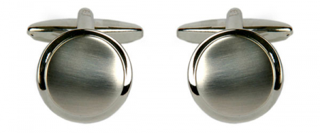 Accesorii - Butoni metal DALACO rotund metal argintiu satinat