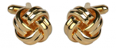 Accesorii - Butoni camasa DALACO nod coarda dubla metal auriu
