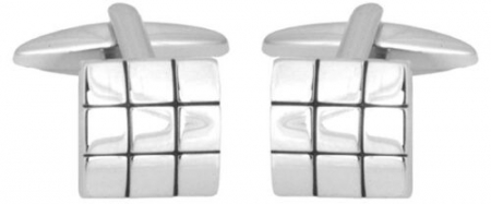 Accesorii - Butoni camasa DALACO patrati metal argintiu negru