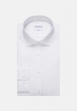 Cămașă business bărbați poplin Seidensticker Slim Not Iron alba [4]