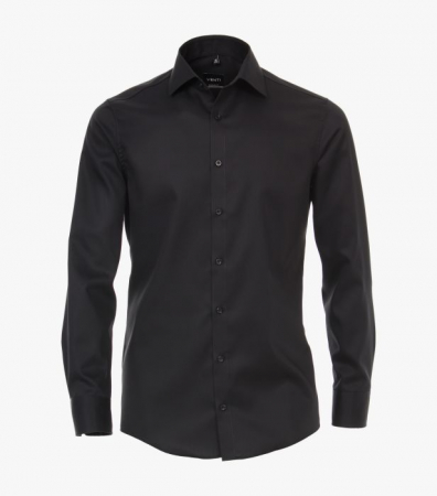 Camasi - Camasa bumbac barbati VENTI ModernFit uni negru