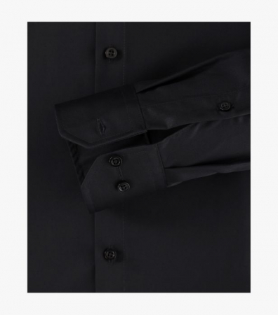 Camasa bumbac barbati VENTI ModernFit uni negru [3]