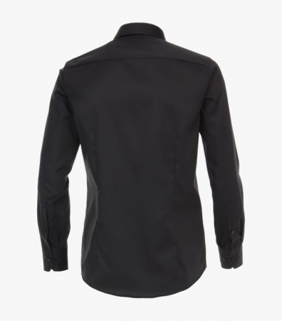 Camasa bumbac barbati VENTI ModernFit uni negru [1]