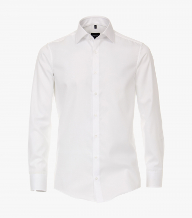 camasi maneca lunga - Camasa bumbac ceremonie barbati VENTI Modern Fit alb