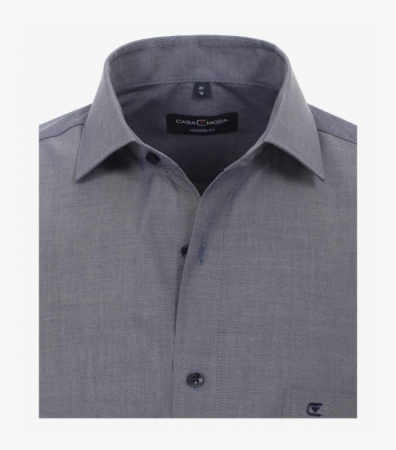 Camasa bumbac barbati CASA MODA ModernFit uni albastru inchis [2]