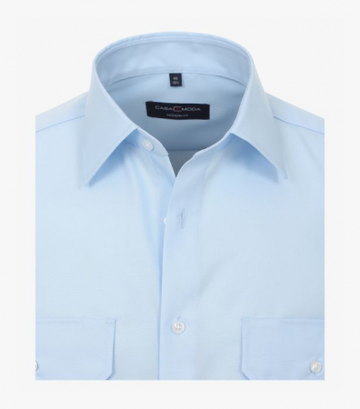 Camasa bumbac barbati CASA MODA buzunar clapa ModernFit albastra [1]