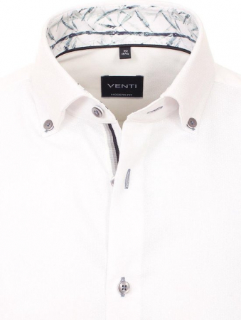 Camasa bumbac barbati VENTI ModernFit uni alba [2]