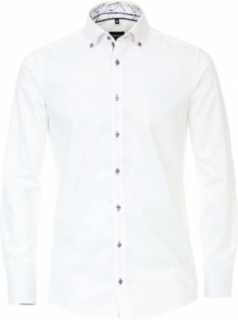 camasi maneca lunga - Camasa bumbac barbati VENTI ModernFit uni alba