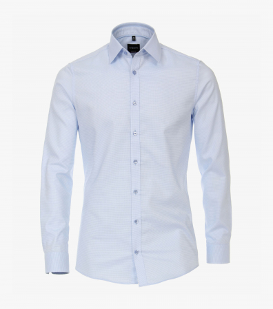 camasi maneca lunga - Camasa bumbac barbati VENTI Body Fit bleu