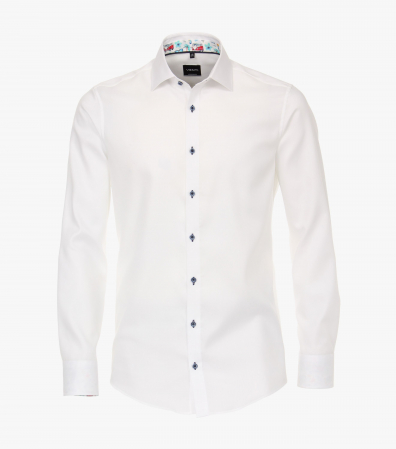 camasi maneca lunga - Camasa bumbac barbati VENTI Modern Fit alba