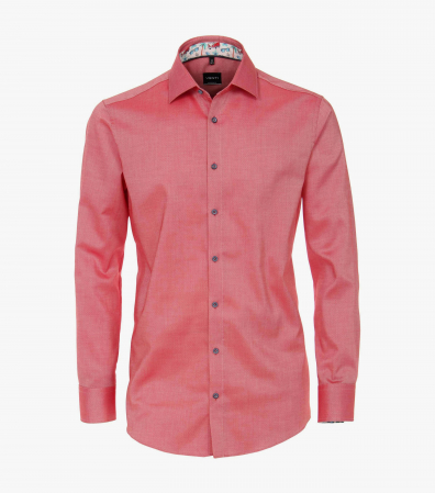 camasi maneca lunga - Camasa bumbac barbati VENTI Modern Fit rosie