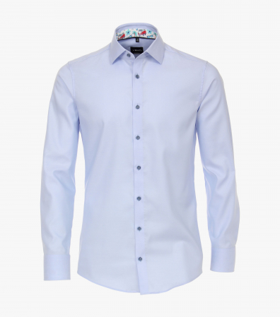 camasi maneca lunga - Camasa bumbac barbati VENTI Modern Fit albastra