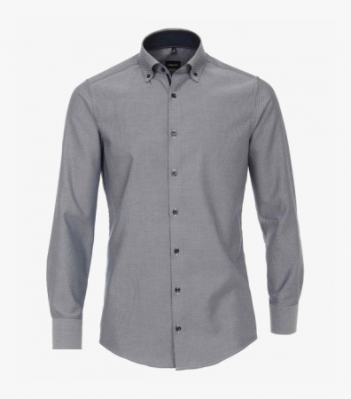 Camasi - Camasa bumbac barbati CASA MODA ModernFit rombulete bleumarin
