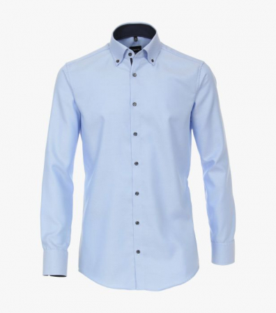 Camasi - Camasa bumbac barbati VENTI ModernFit bleu structurat