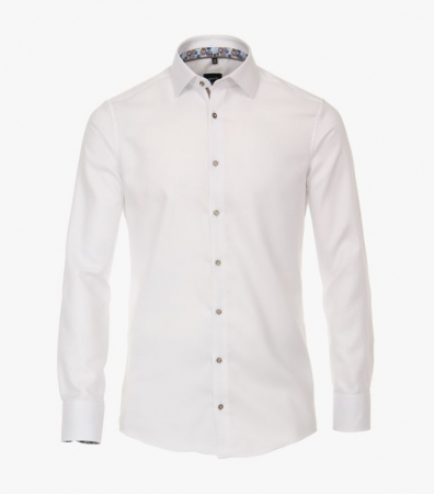 camasi office - Camasa bumbac barbati VENTI ModernFit alba