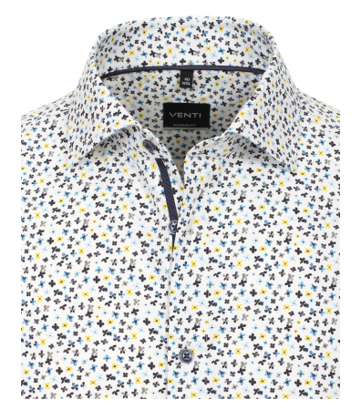 Camasa bumbac barbati VENTI ModernFit albastru print floral [2]