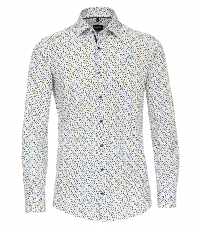 camasi maneca lunga - Camasa bumbac barbati VENTI ModernFit albastru print floral