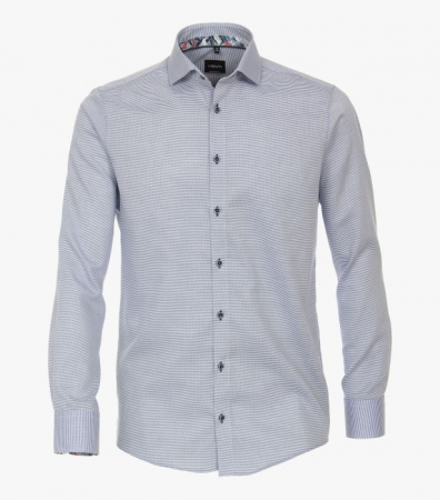 camasi office - Camasa bumbac barbati VENTI ModernFit albastru dungulite
