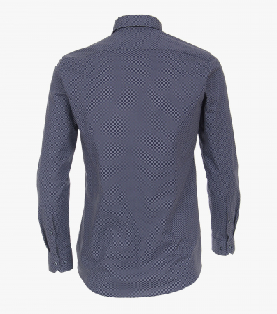 Camasa bumbac barbati VENTI BodyFit bleumarin punctulete albe [3]