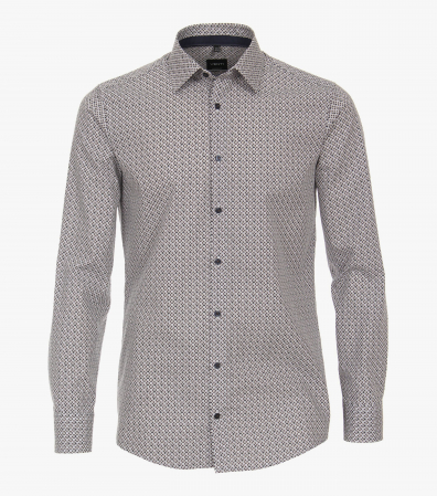 Camasi - Camasa bumbac barbati VENTI ModernFit maro rombulete