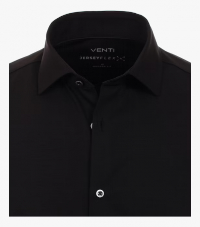Camasa JERSEYFLEX barbati VENTI ModernFit negru [2]