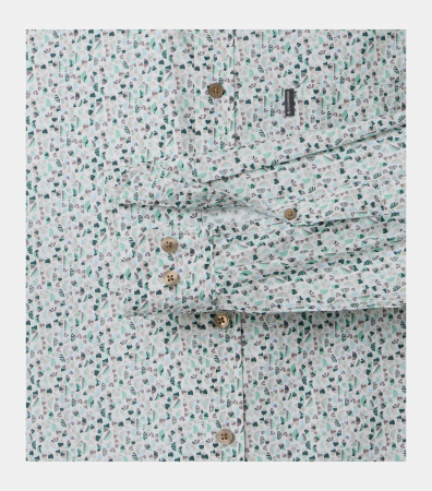 Camasa bumbac barbati CASA MODA verde print geometric [3]