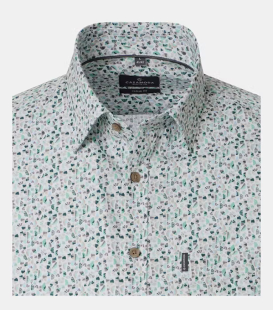 Camasa bumbac barbati CASA MODA verde print geometric [2]