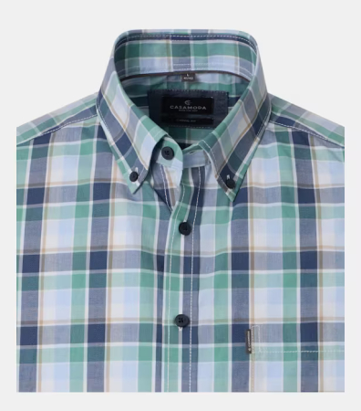 Camasa bumbac barbati CASA MODA verde carouri [2]