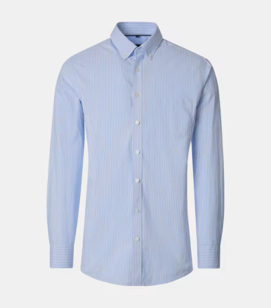 camasi dupa stil - Camasa bumbac Oxford barbati CASA MODA CasualFit bleu dungi