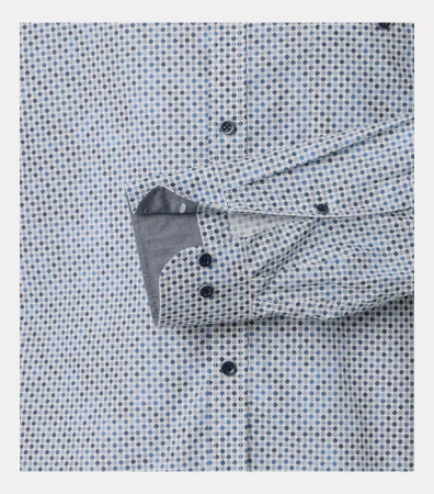 Camasa bumbac barbati  CASA MODA albastru print rombulete [3]