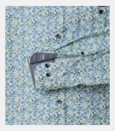 Camasa bumbac barbati CASA MODA verde print floral [3]