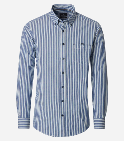 camasi maneca lunga - Camasa bumbac barbati CASA MODA albastru dungi