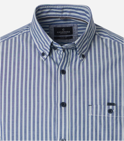 Camasa bumbac barbati CASA MODA albastru dungi [2]