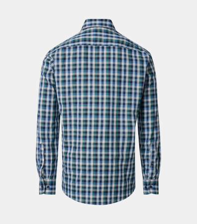Camasa bumbac barbati CASA MODA CasualFit turcoaz patratele [1]