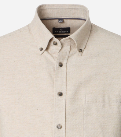 Camasa bumbac barbati CASA MODA CasualFit bej [2]