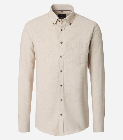 camasi dupa stil - Camasa bumbac barbati CASA MODA CasualFit bej
