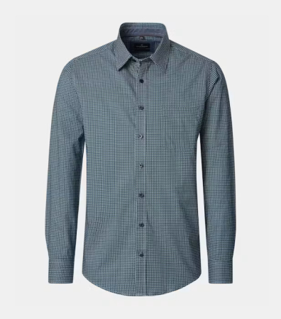 camasi dupa stil - Camasa bumbac barbati CASA MODA CasualFit albastru cerculete