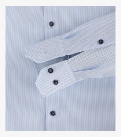 Camasa bumbac structurat barbati VENTI ModernFit bleu [3]
