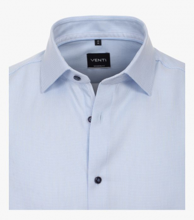 Camasa bumbac structurat barbati VENTI ModernFit bleu [2]