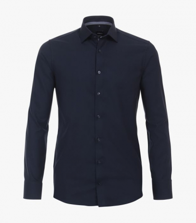 Camasi - Camasa bumbac structurat barbati VENTI ModernFit bleumarin